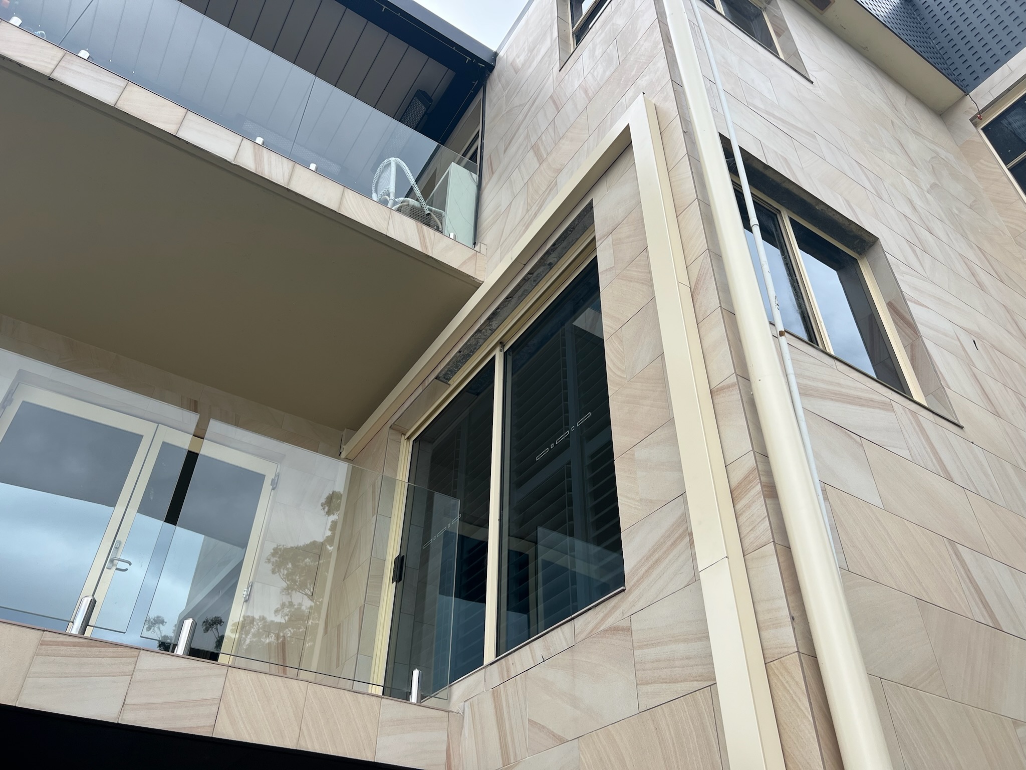 External air conditioning ducting outside a unit on the Central Coast